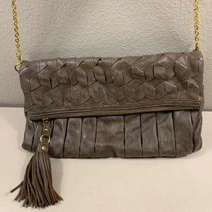 Gray Leather Purse. Great condition.